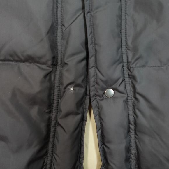 Vintage Polo Ralph Lauren Jacket Mens Medium Down Puffer Bubble Snap Front Black - Picture 2 of 11